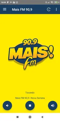 Mais! FM 90,9 Nova Serrana android App screenshot 1